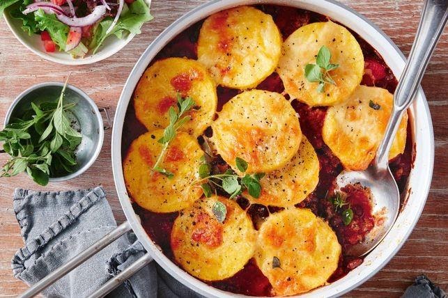 Chilli Beef Bake With Cheesy Polenta Dumplings - Love The Local Butcher